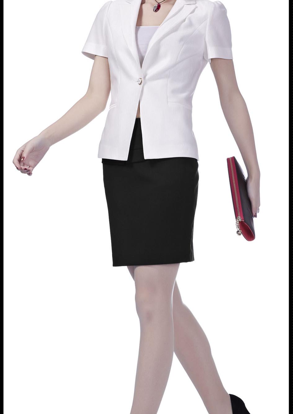 时尚职业女衬衫白斜色展示